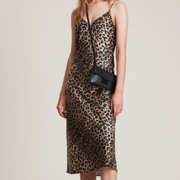 ALL SAINTS Dresses & Skirts - NEW ALL SAINTS Hera Leppo Slip Dress Leopard Small